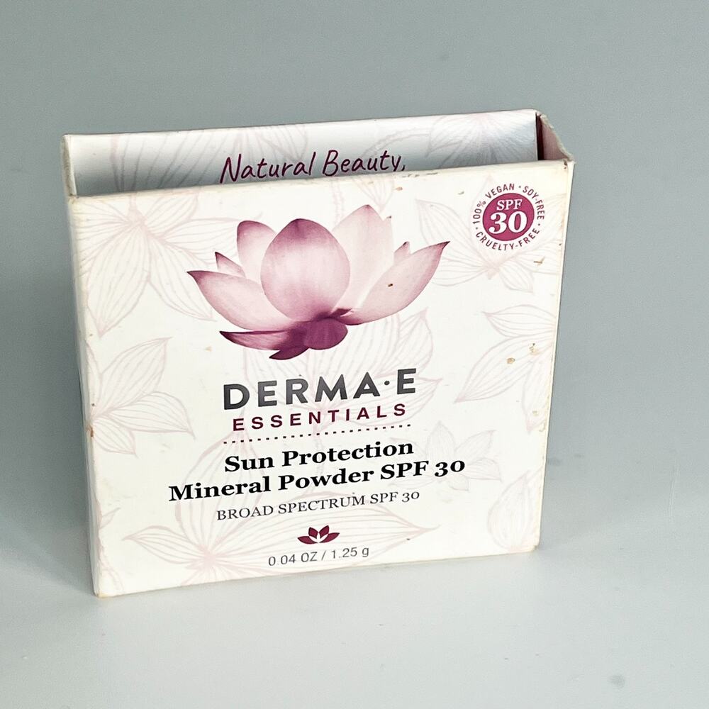 Derma-E Sun Protection Mineral Sunscreen  Powder SPF 30 Travel .04 oz 1.25gl New